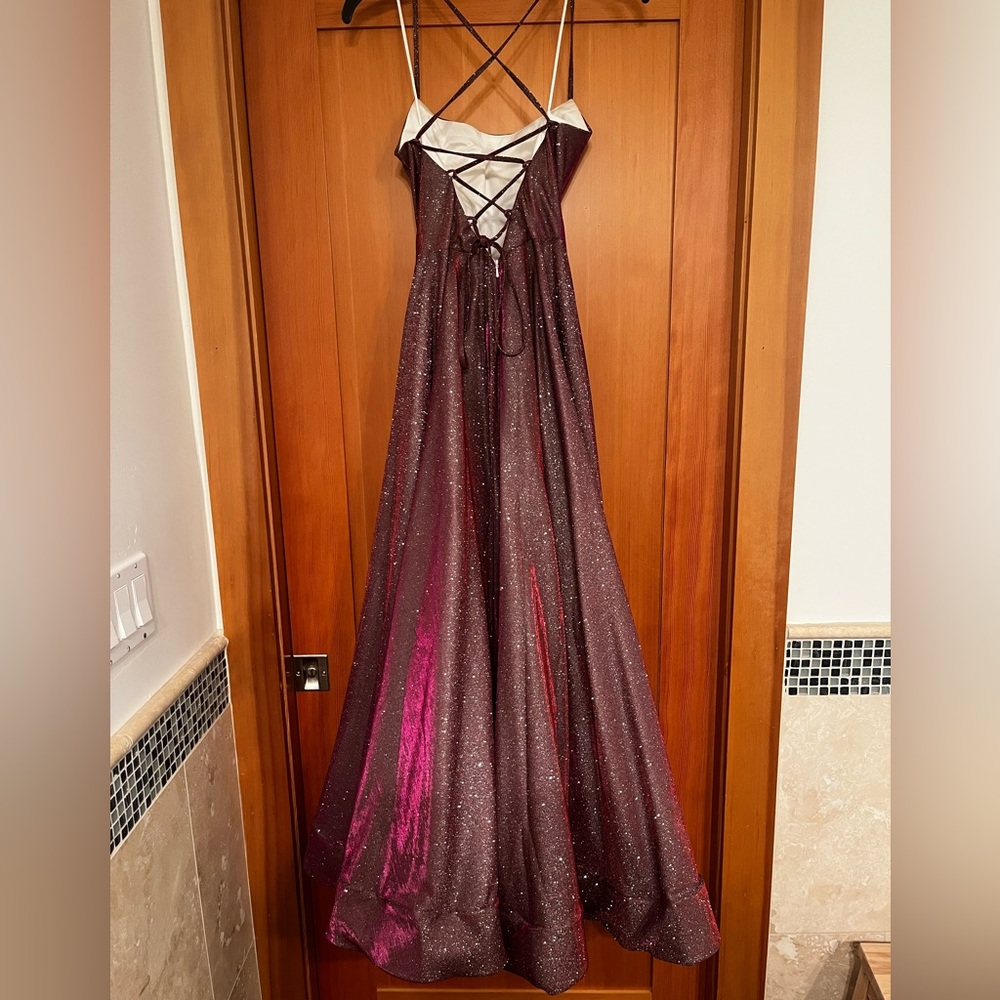 Fuchsia Pink Prom Dress - Picture 3 of 4